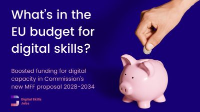 Kaj je v proračunu EU za digitalne veščine? Evropska komisija predlaga skoraj 2 bilijona evrov v večletnem finančnem okviru 2028–2034, s čimer krepi financiranje digitalnih zmogljivosti.