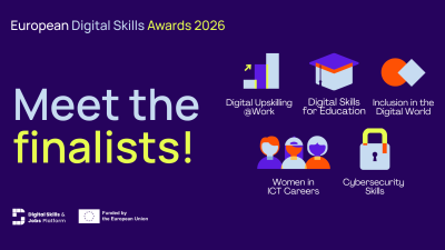 Spoznajte vse finaliste Evropskih nagrad za digitalne spretnosti 2026!
