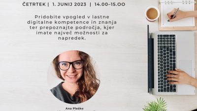 BREZPLAČNI WEBINAR: Orodje za samoocenjevanje digitalnih kompetenc in znanj